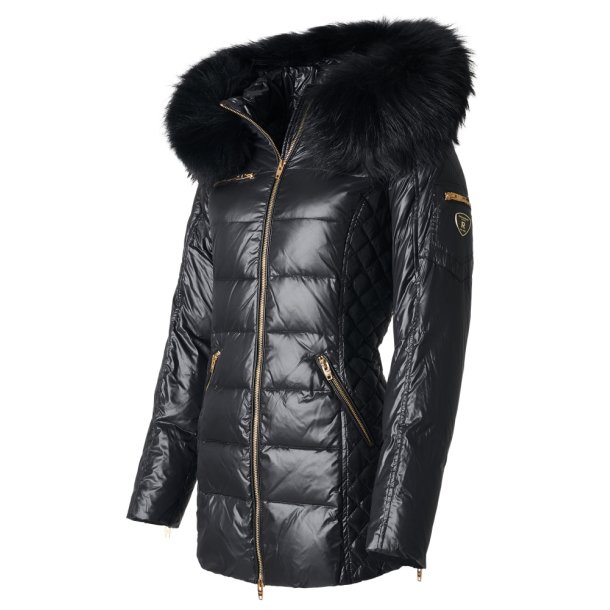 Eve- Lustrous Nylon - Black - Raccoon Fur